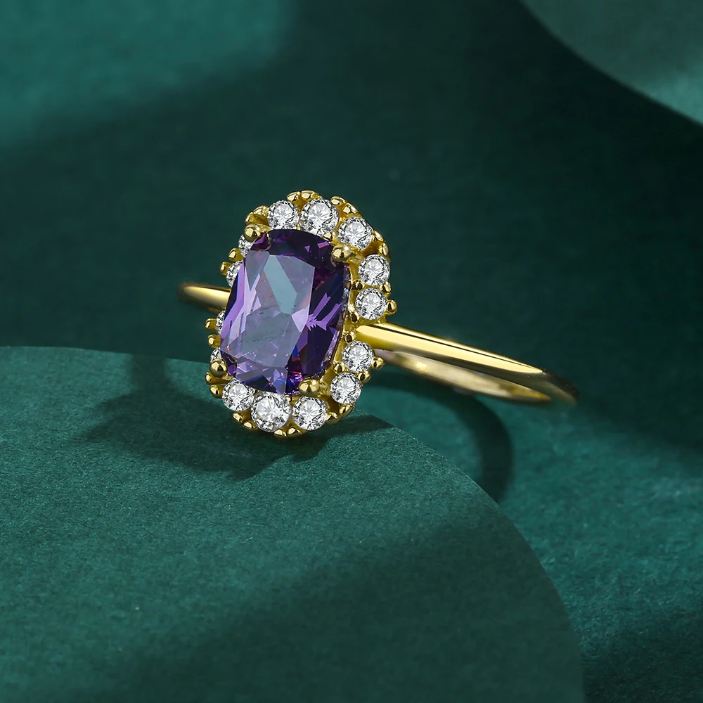 Женское золотое кольцо с аметистом - Фотография_3