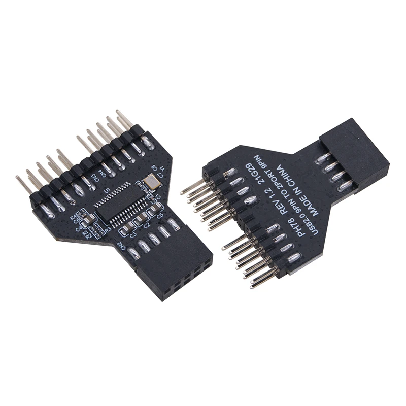 Usb2.0 9-контактный разветвитель 1–2 адаптер sub wiring usb2