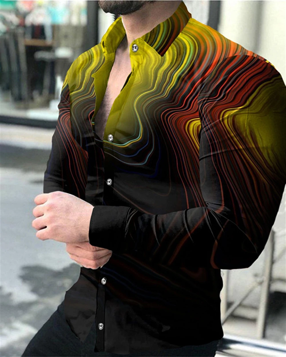 Мужская классическая роскошная рубашка 2024 - Фотография_2