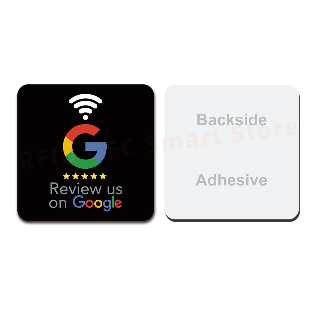 10*10 см nfc наклейка на стол google review наклейка пвх 13 - Фотография_3