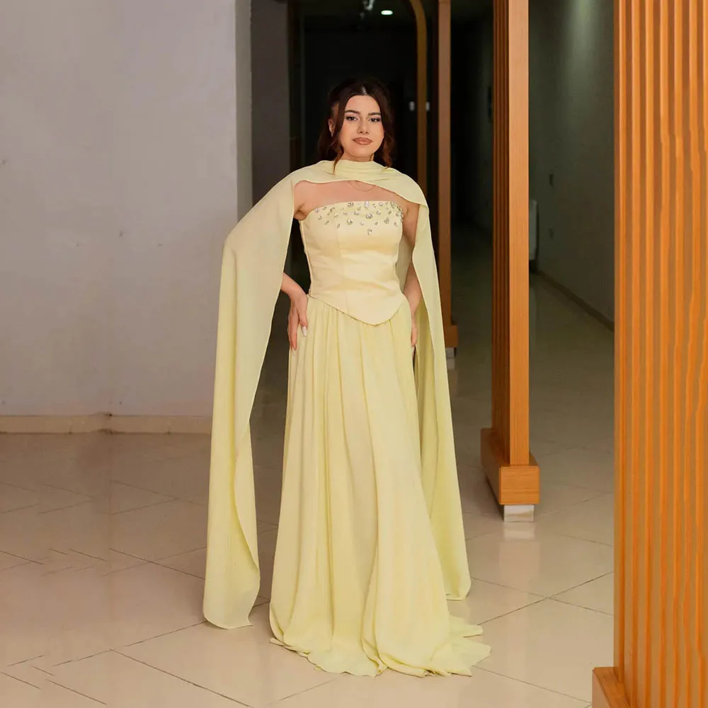 Msikoods желтые роскошные вечерние платья из бисера 2025