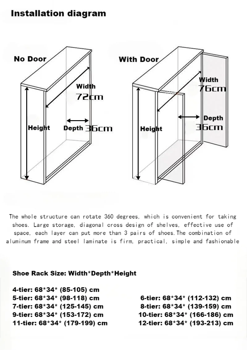 Экономия места 360° °   вращающаяся полка для обуви - Фотография_5