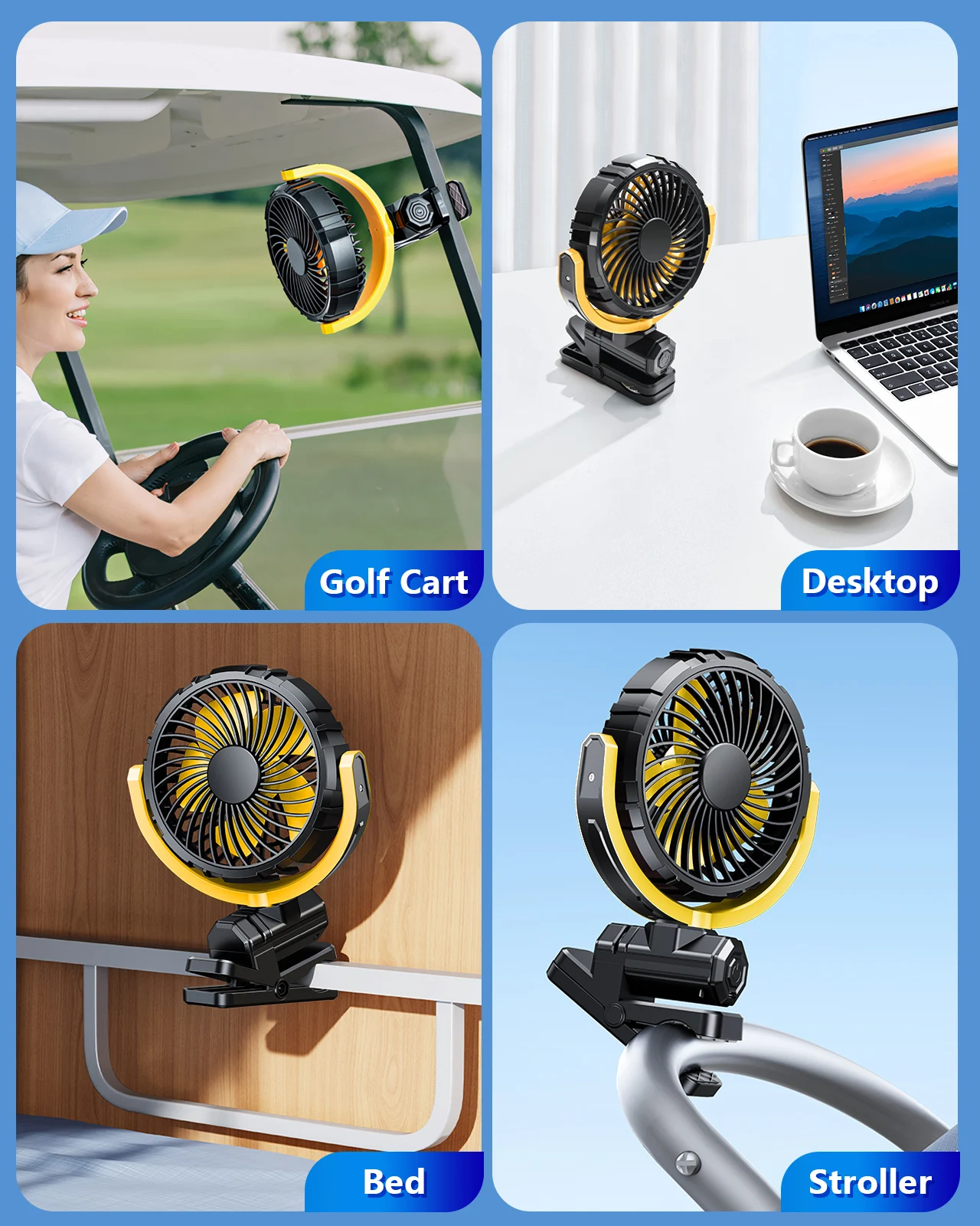 Портативный автомобильный вентилятор eary с аккумулятором - Фотография_6