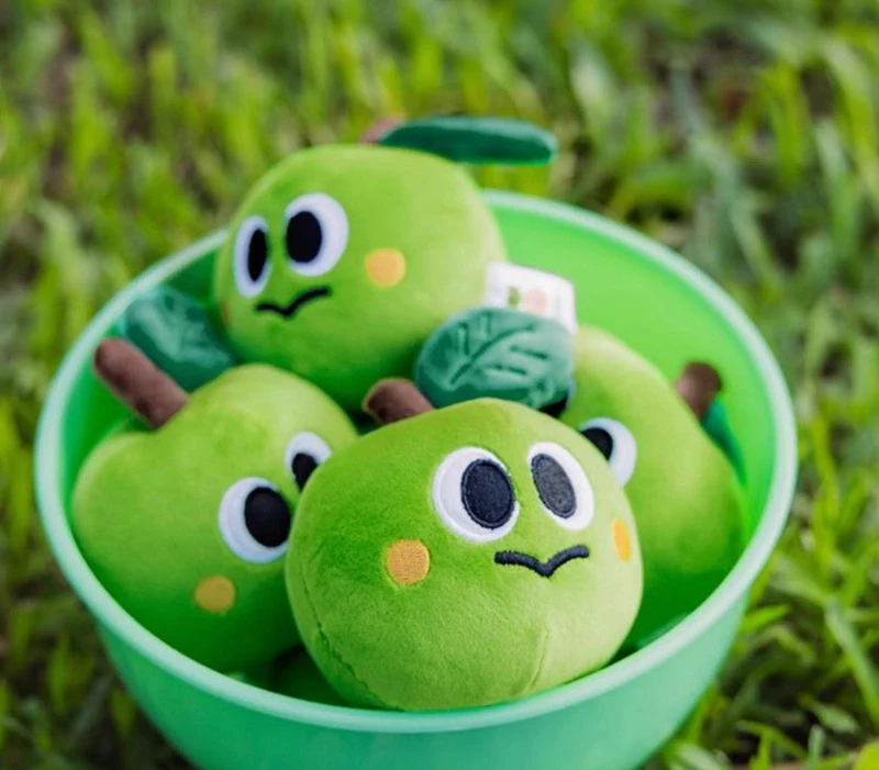 11 см kawaii зеленое яблоко плюшевая - Фотография_5