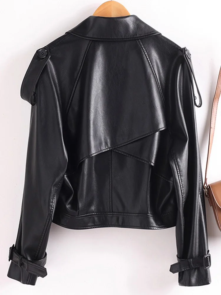 Новый женщины сплит кожа мотоцикл - Фотография_4