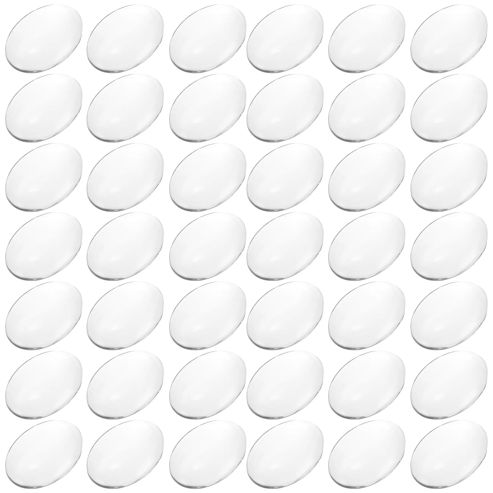 Прозрачные стеклянные овальные кабошоны