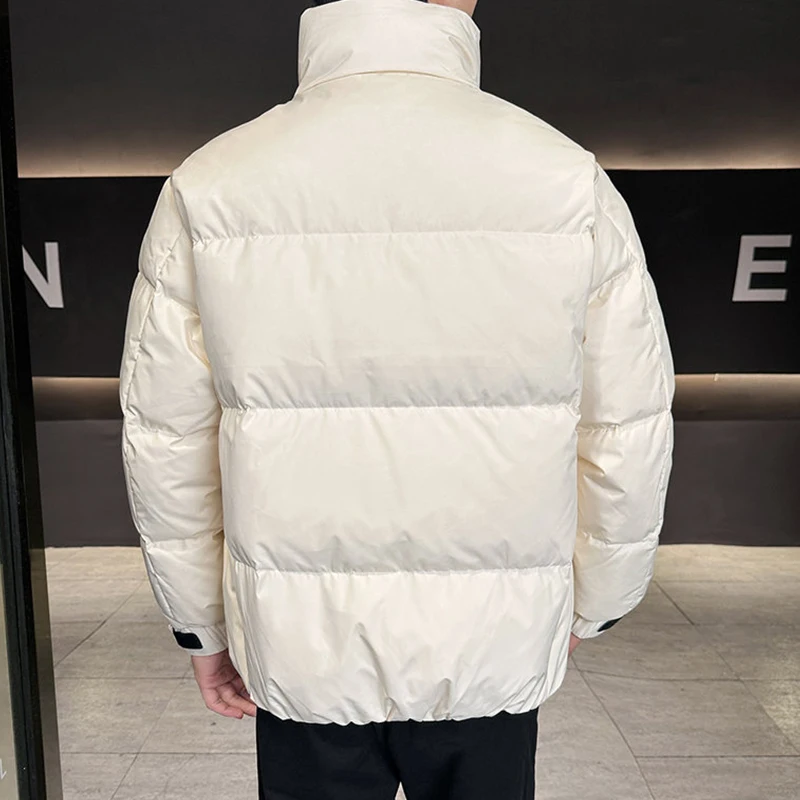 Высококачественные мужские куртки на утином пуху с воротником-стойкой - Фотография_2