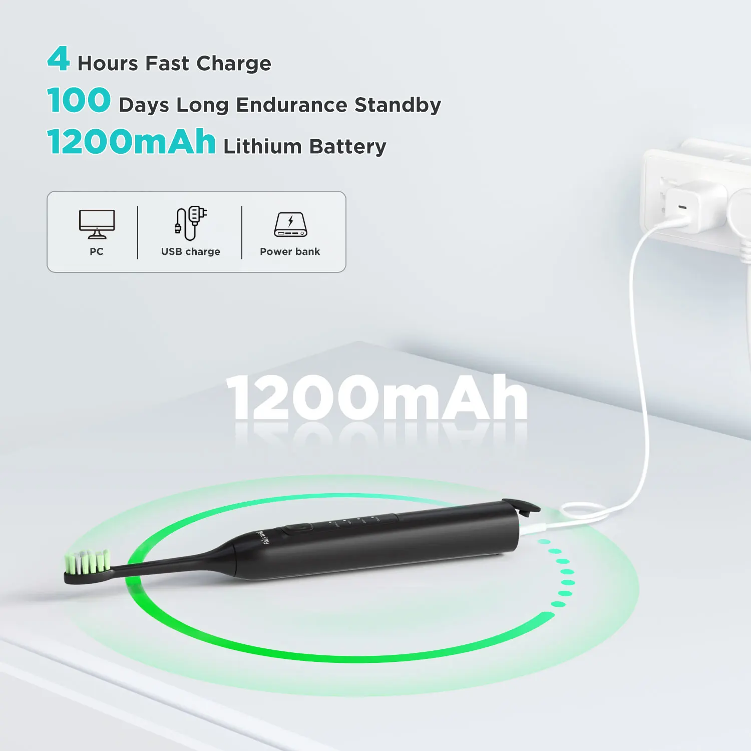 Электрическая звуковая зубная щетка fairywill fw-y05 - Фотография_5