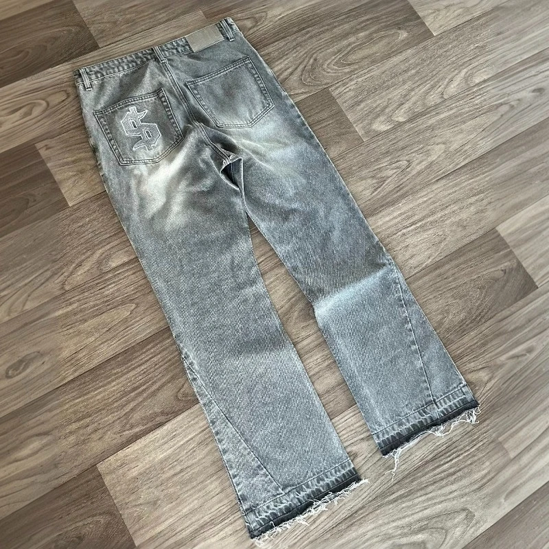 Y2k ретро джинсы светлый цвет долар