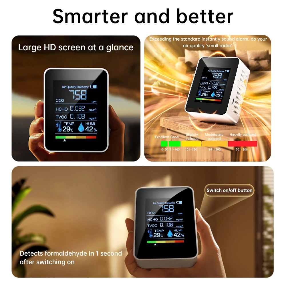 5в1 co2 метр цифровой тестер температуры