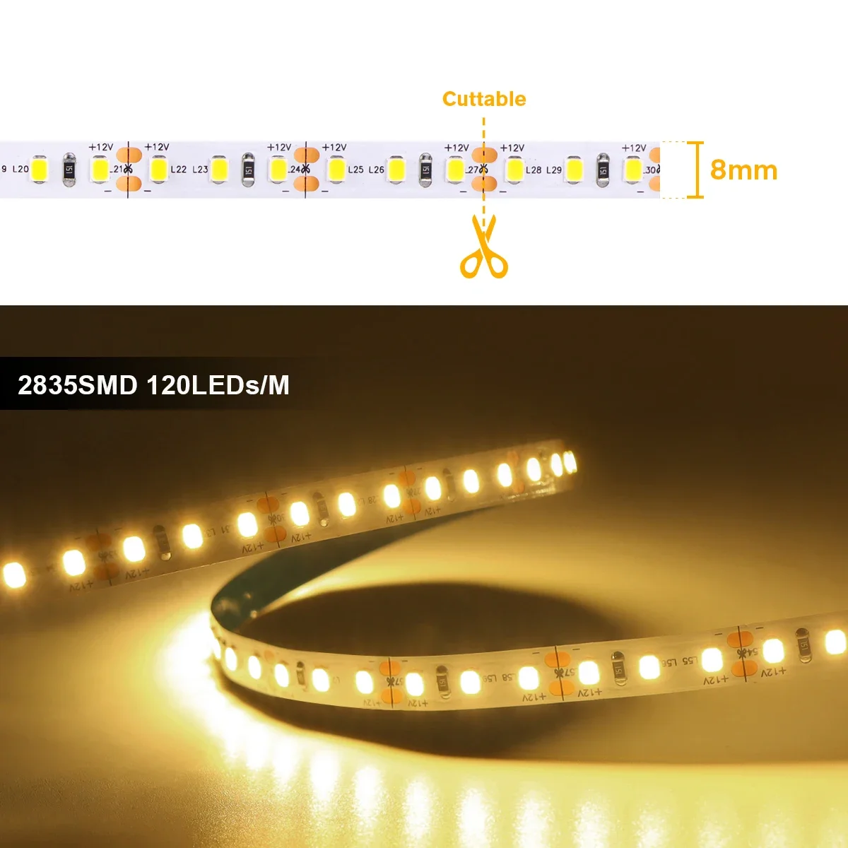 1m-10m smd2835 светодиодная лента - Фотография_4
