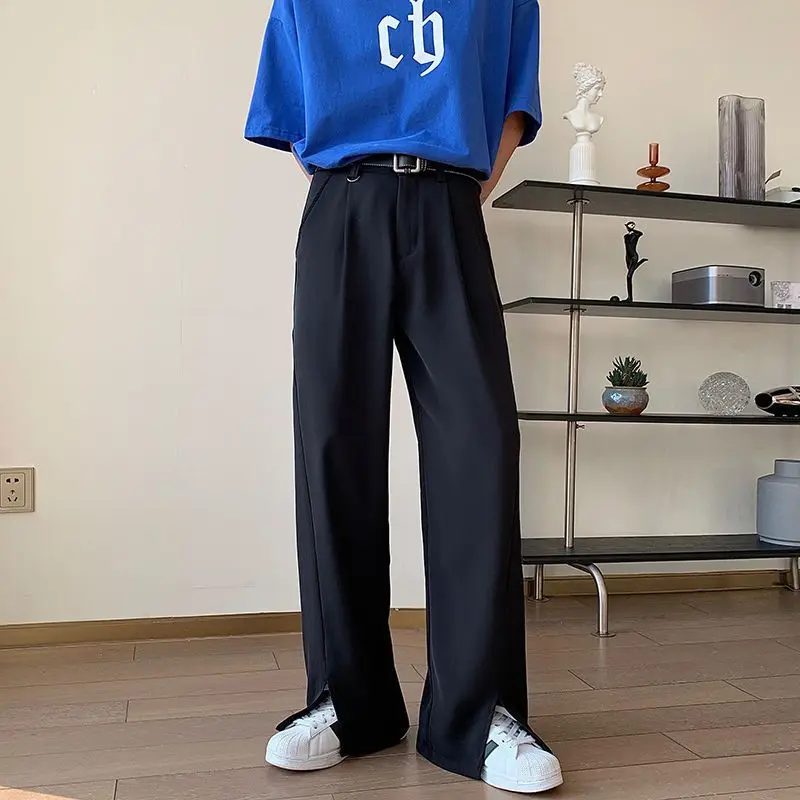 Молния корейская мода широкие брюки - Фотография_4