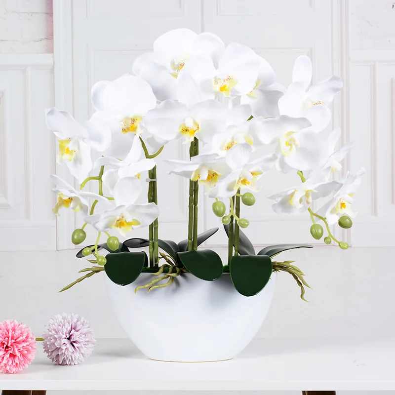 Синий искусственный цветок фаленопсис - Фотография_4