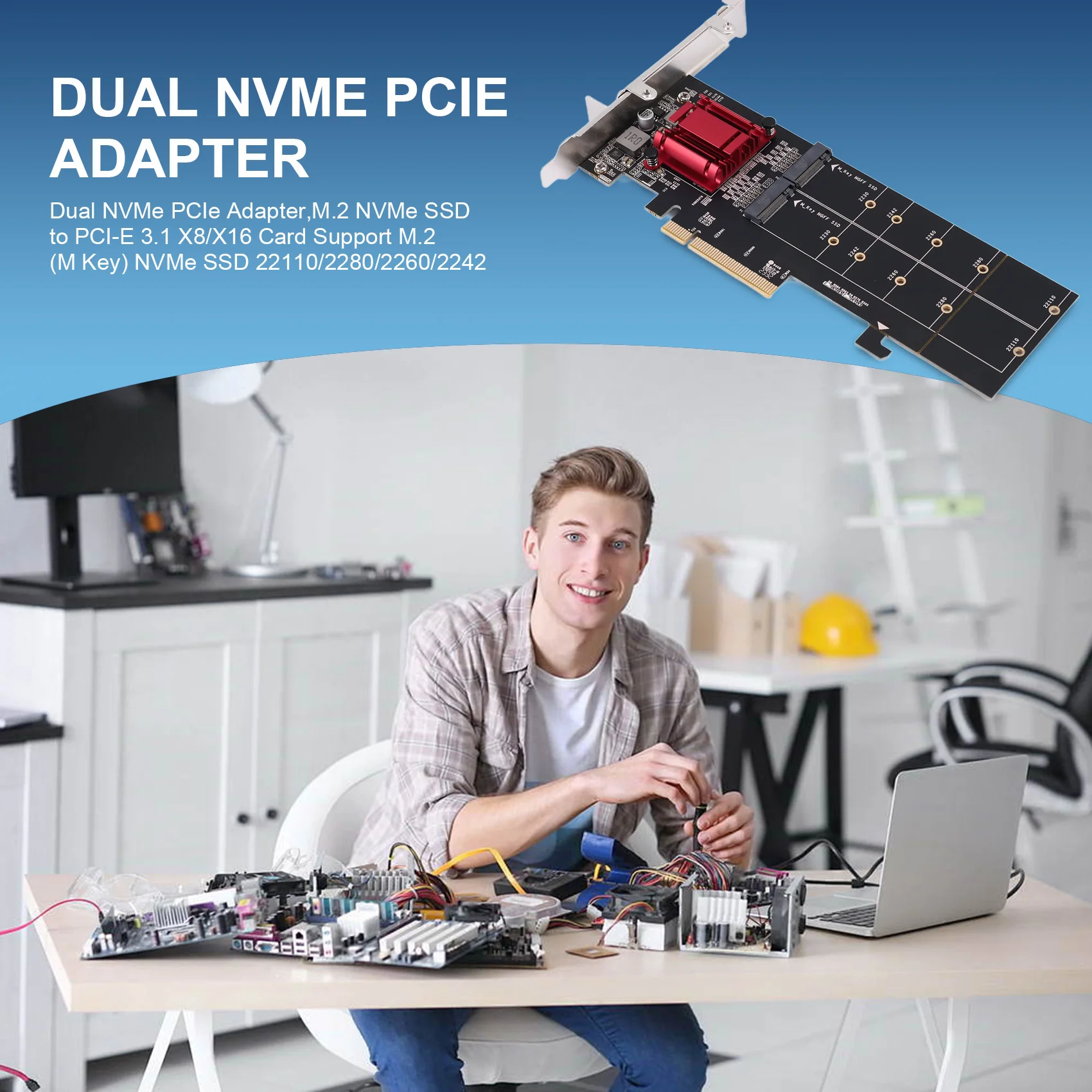 Адаптер a65i dual nvme pcie - Фотография_4