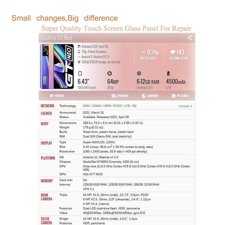 Для realme gt neo 2 3 3t 5 gt2 - Фотография_2