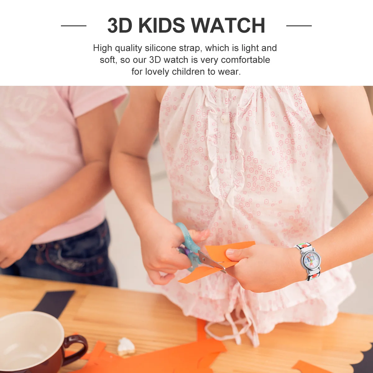 Детские часы с мультяшным баскетбольным узором - Фотография_5