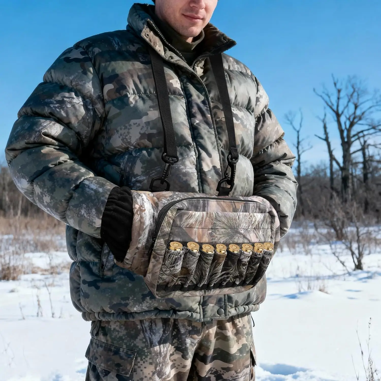 Камуфляжная поясная сумка с грелкой для рук - Фотография_2