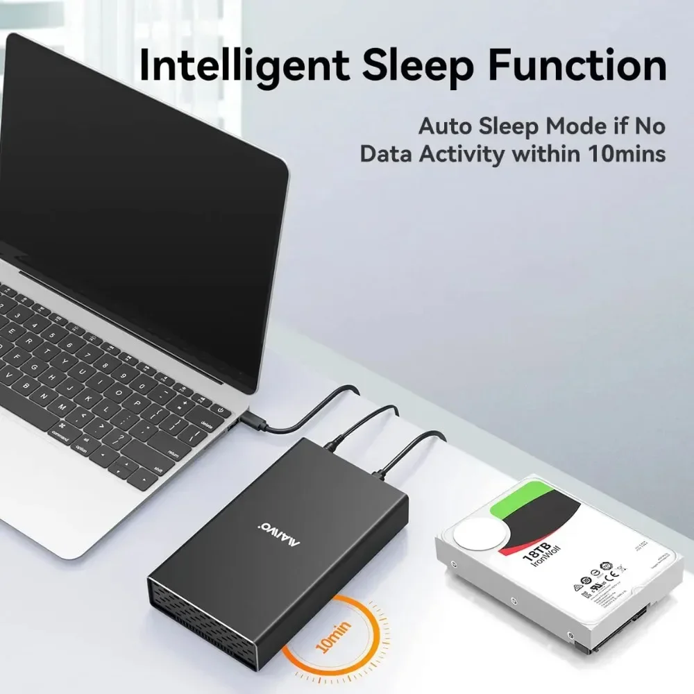 Корпус для жесткого диска maiwo sas sata usb3.1 type-c sas 2 - Фотография_2