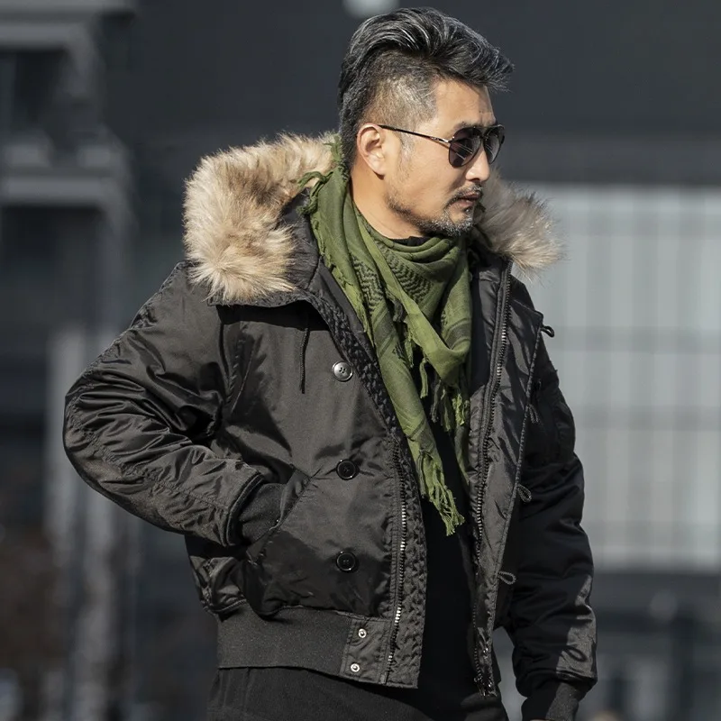 Зимняя водонепроницаемая и ветрозащитная мужская парка n2b - Фотография_3