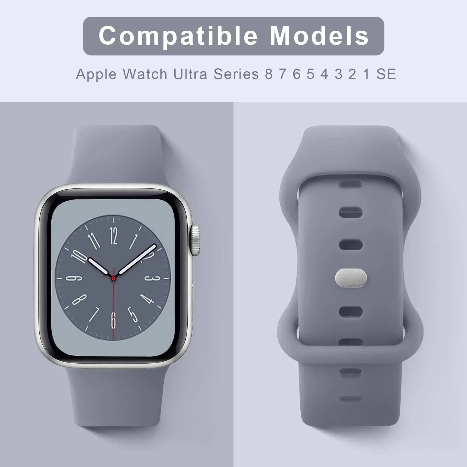 Мягкий силиконовый ремешок для apple watch 10 9 8 7 6 5 4 3se - Фотография_4