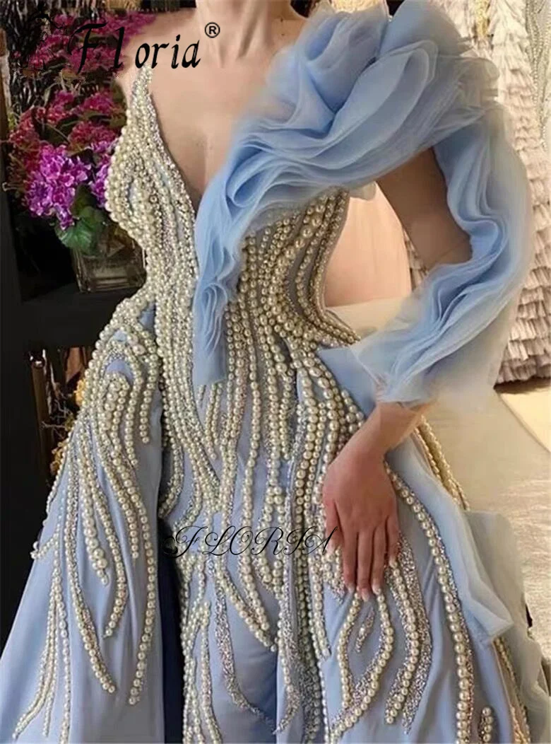 Vestidos de festa вечернее платье с жемчугом и бисером - Фотография_3