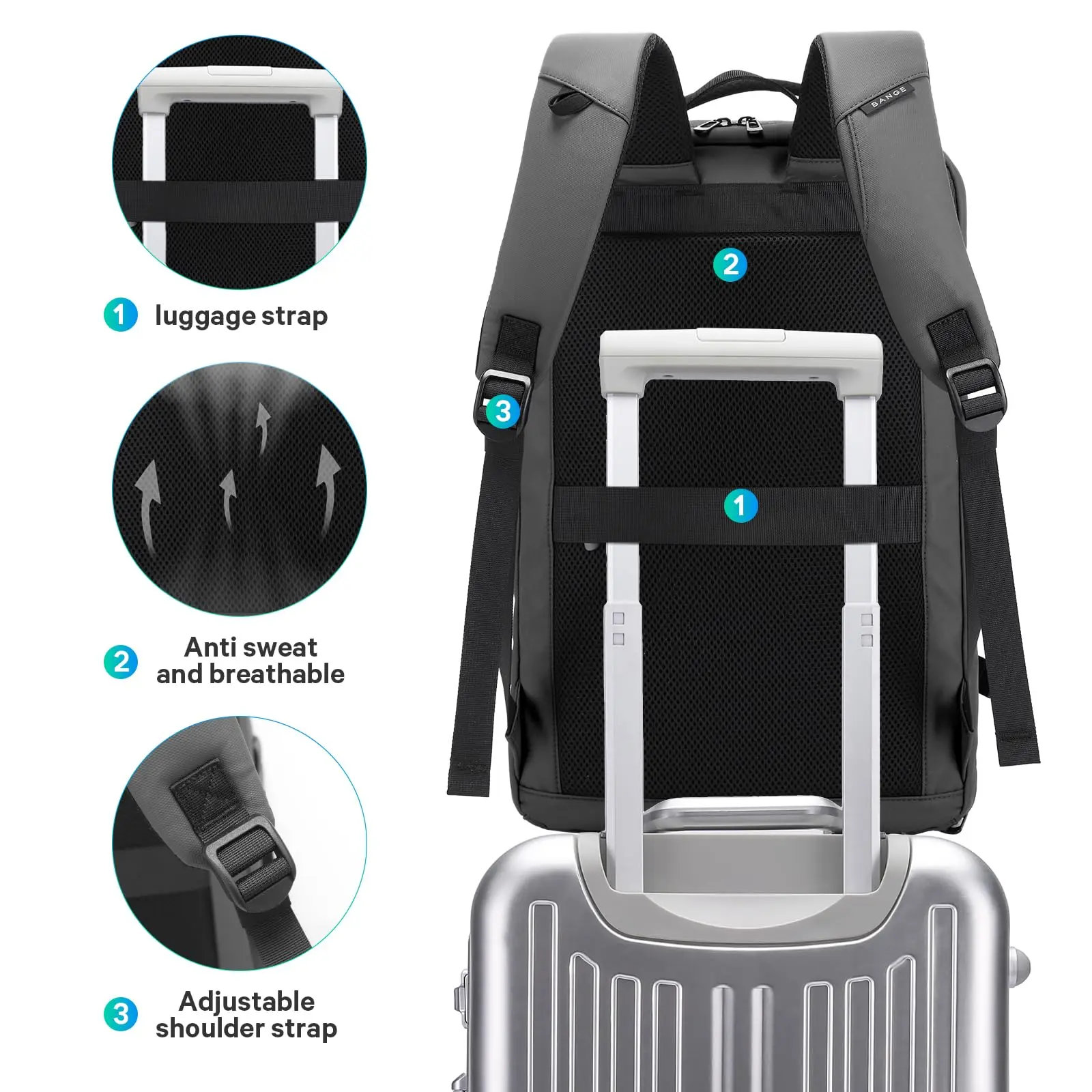 Новый мужской дорожный рюкзак bange - Фотография_5