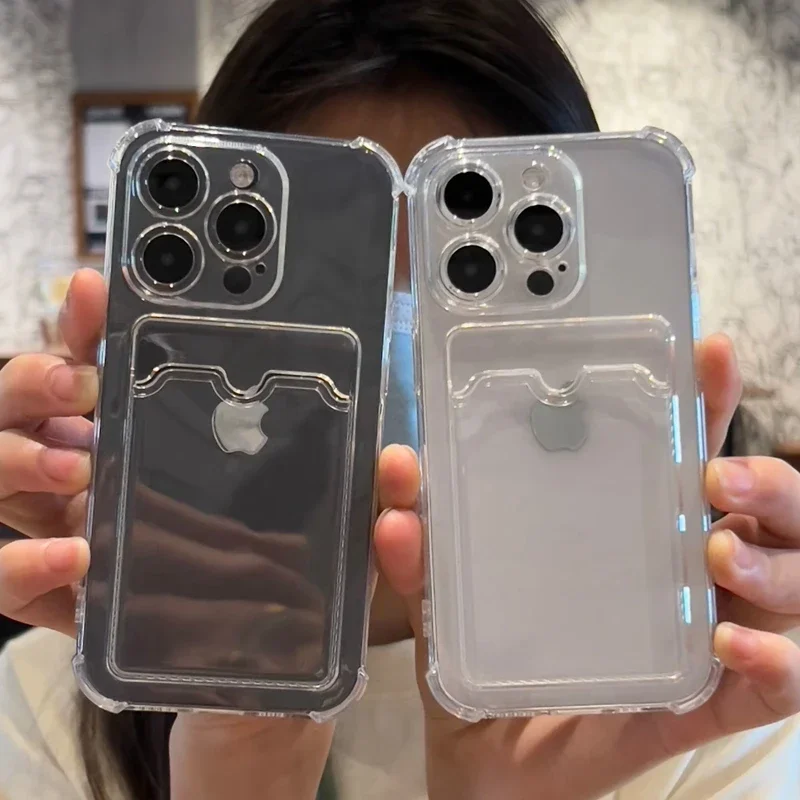 Роскошный мягкий чехол для телефона с сумкой для карточек для iphone 16
