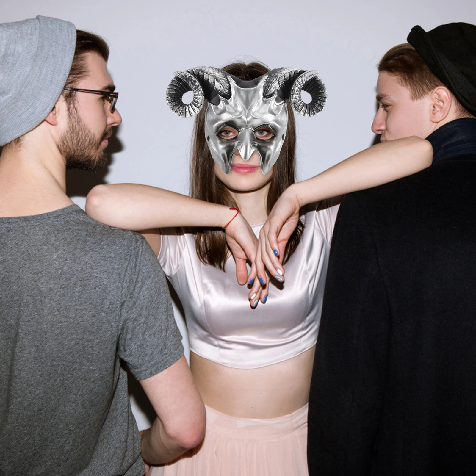 Рог маска хэллоуин маски взрослые - Фотография_3