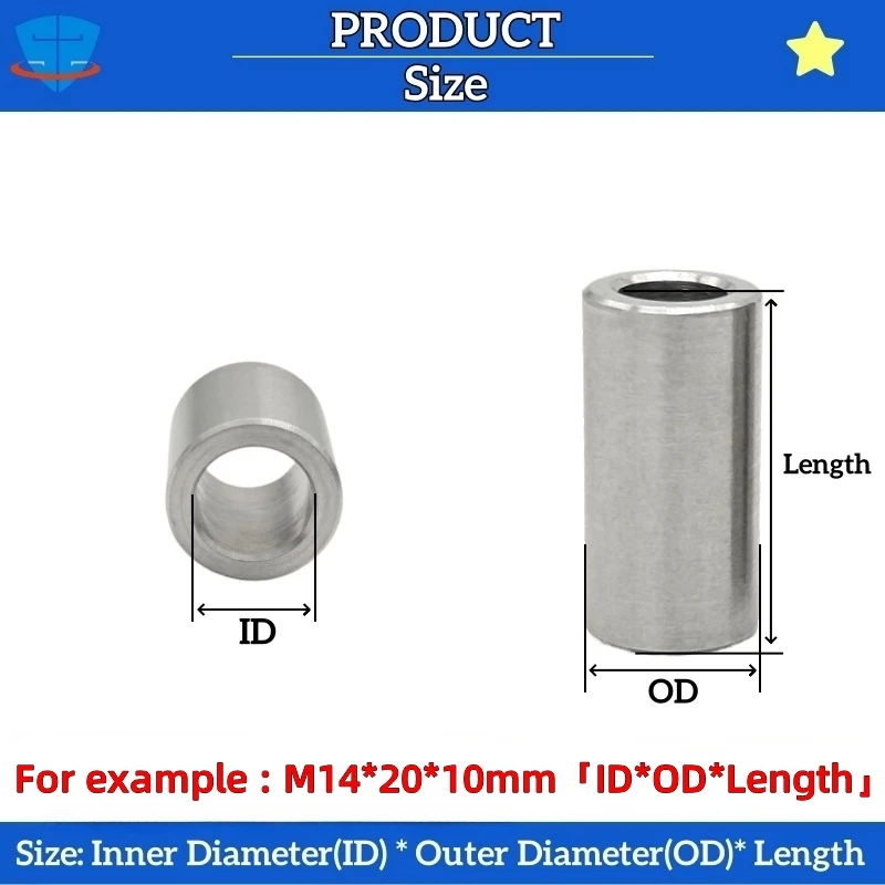 M14 m15 m16 ss304 втулка из нержавеющей - Фотография_6