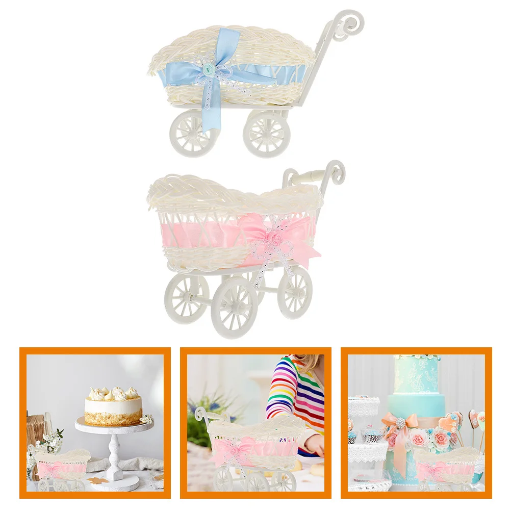 Тканые корзины для конфет в форме коляски - Фотография_5