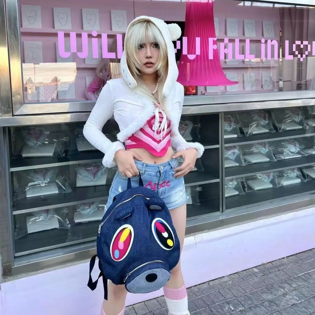 Оригинальный самодельный ковбойский рюкзак teddy bear - Фотография_6