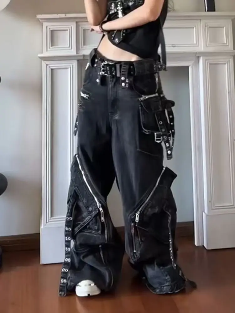 Черные черные джинсы в готическом - Фотография_5