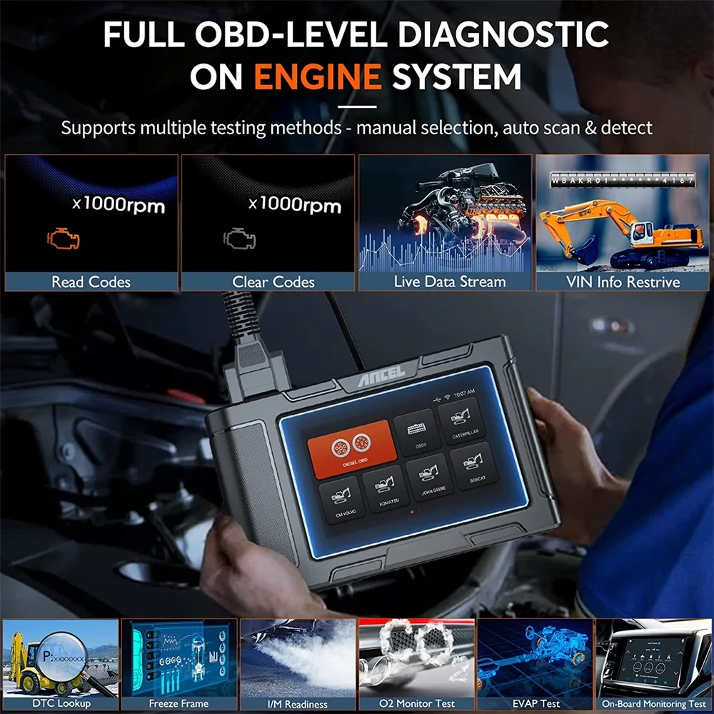 Сканер obd2 ancel hd3600 для тяжелых грузовиков - Фотография_5