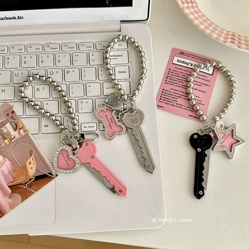 Minkys милый портативный металлический нож с сердечком и рисунком