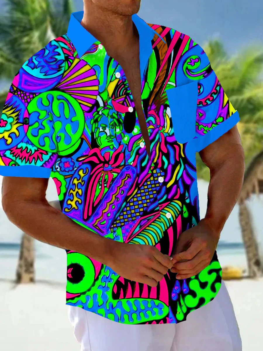 Мужская рубашка с коротким рукавом