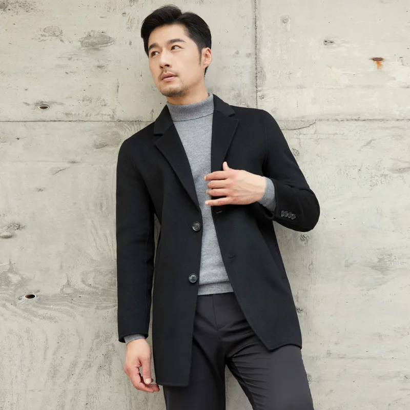 Осенне-зимнее двустороннее кашемировое пальто - Фотография_5