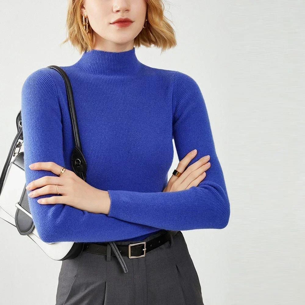 Вязаный свитер с длинными рукавами - Фотография_4