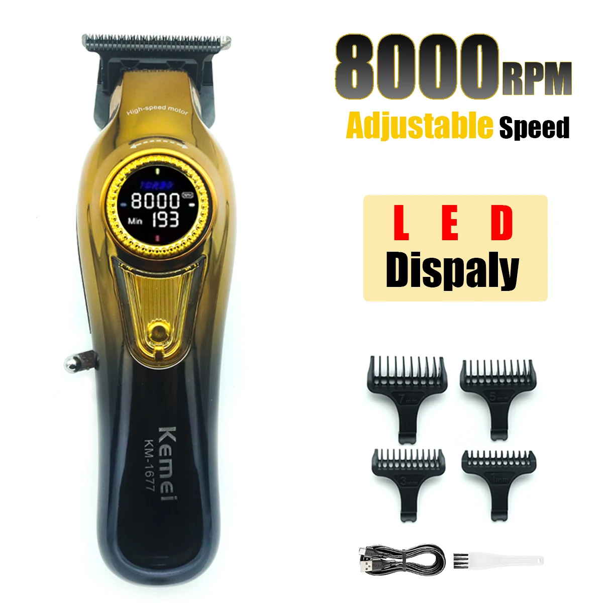 Kemei km-1677 триммер для волос для мужчин