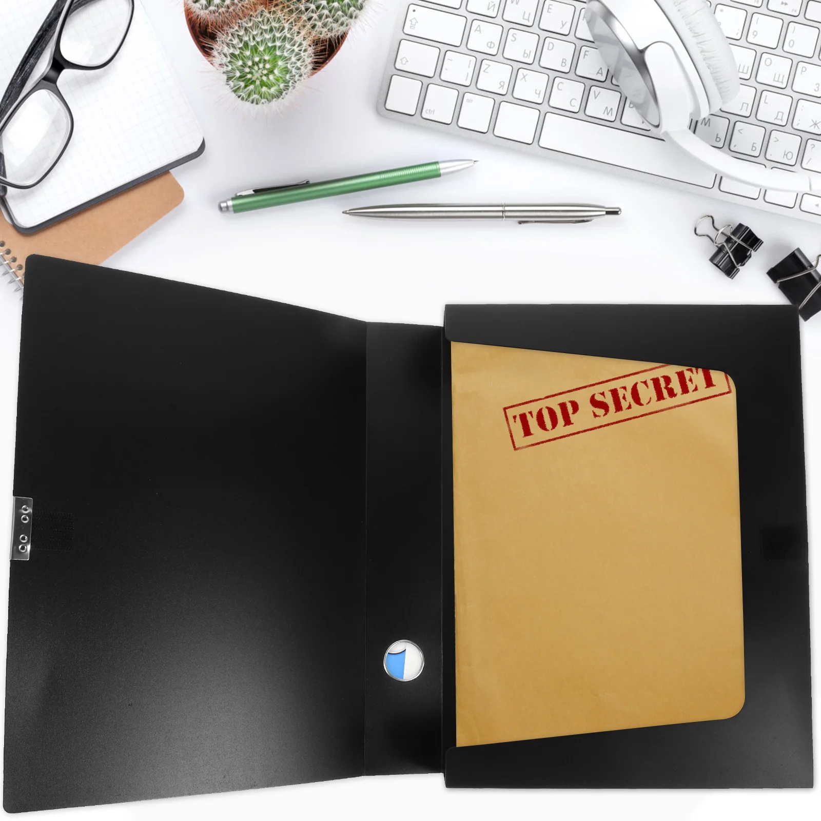 Черный утолщенный а4 пвх водонепроницаемый - Фотография_4