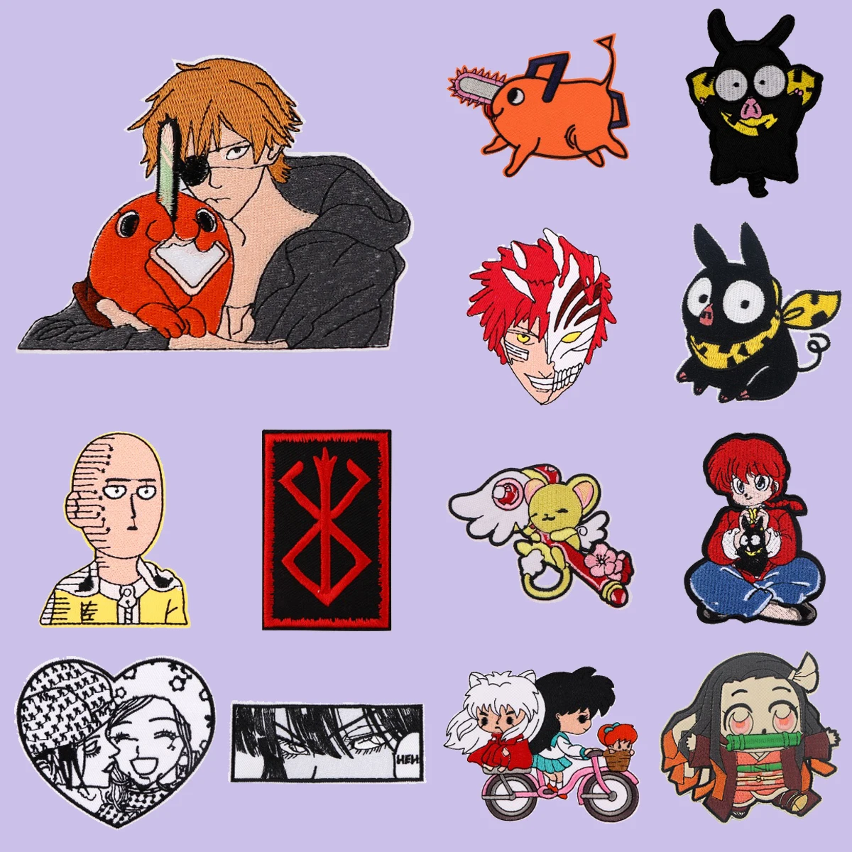 Japanese anime series patch embroidered