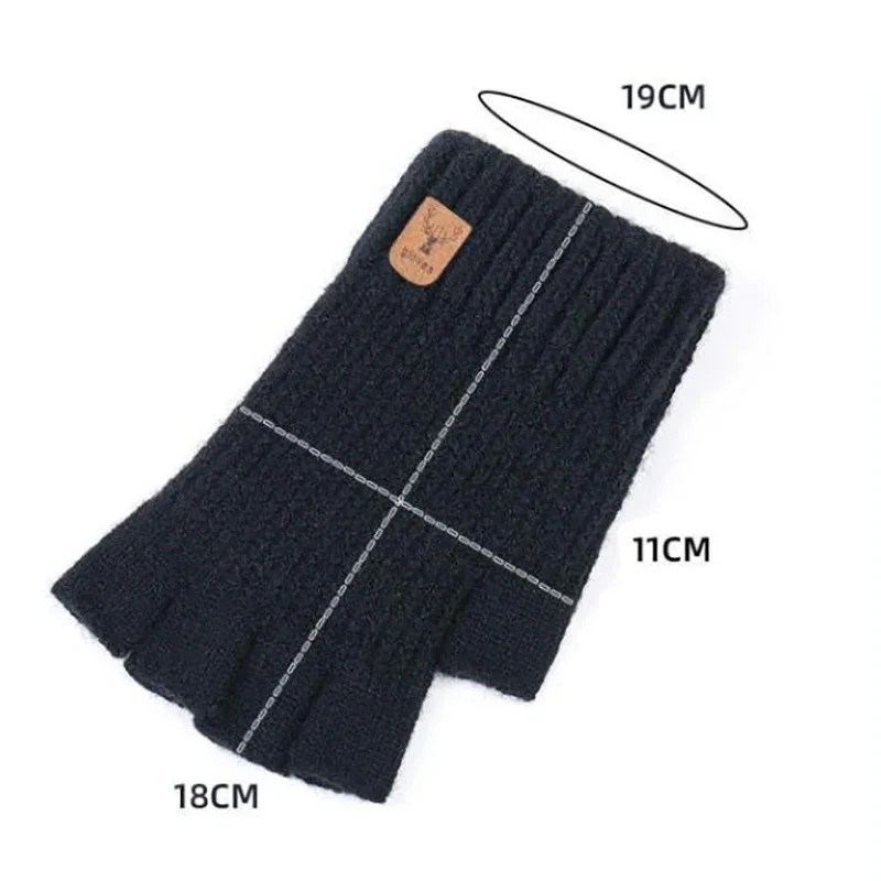 Женские и мужские короткие уличные перчатки с половиной пальца - Фотография_6