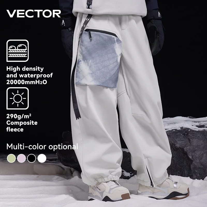 Vector мужские и женские зимние лыжные штаны с завязками на щиколотке - Фотография_2