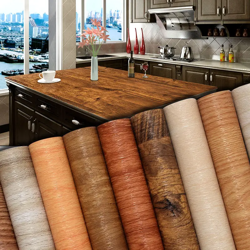 Самоклеящаяся водостойкая наклейка из пвх с текстурой древесины - Фотография_2