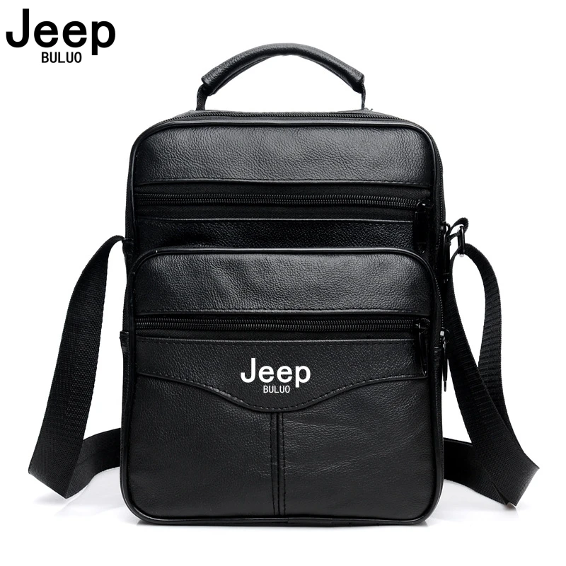 Jeep buluo мужская сумка через плечо из натуральной коровьей кожи