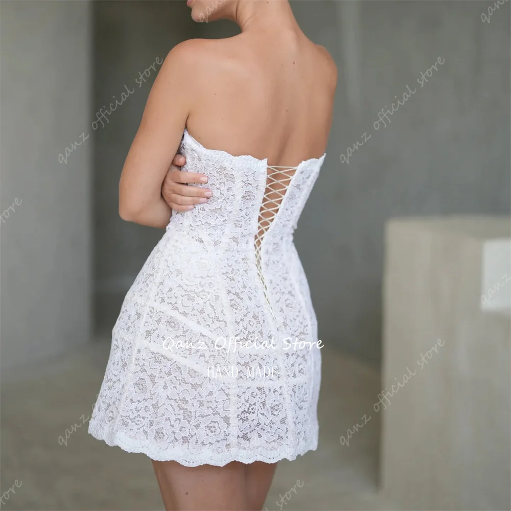 Qanz пляжные мини-свадебные платья - Фотография_2