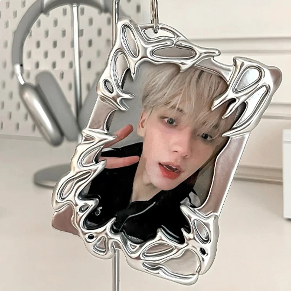 Ins серебряный держатель для фотокарт в стиле k-pop