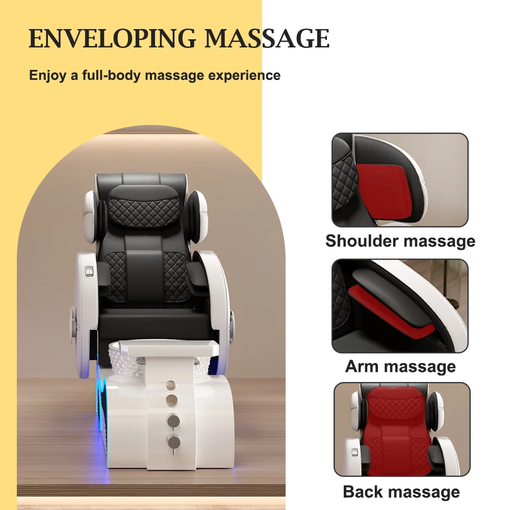 Электрическое кресло для маникюра и педикюра с высокой спинкой - Фотография_3