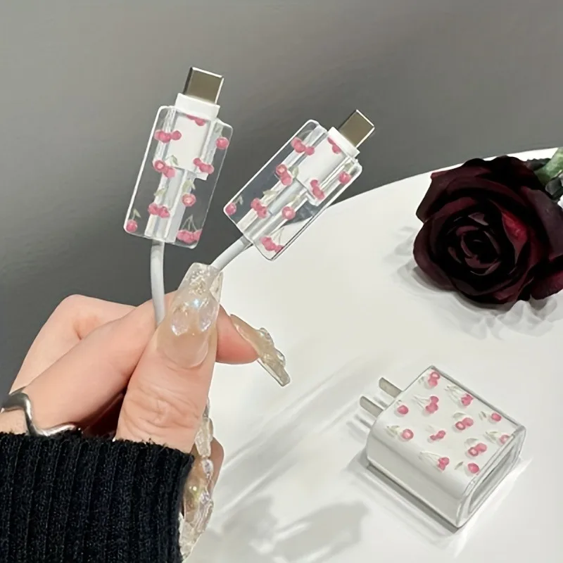 Розовый защитный чехол для кабеля - Фотография_4