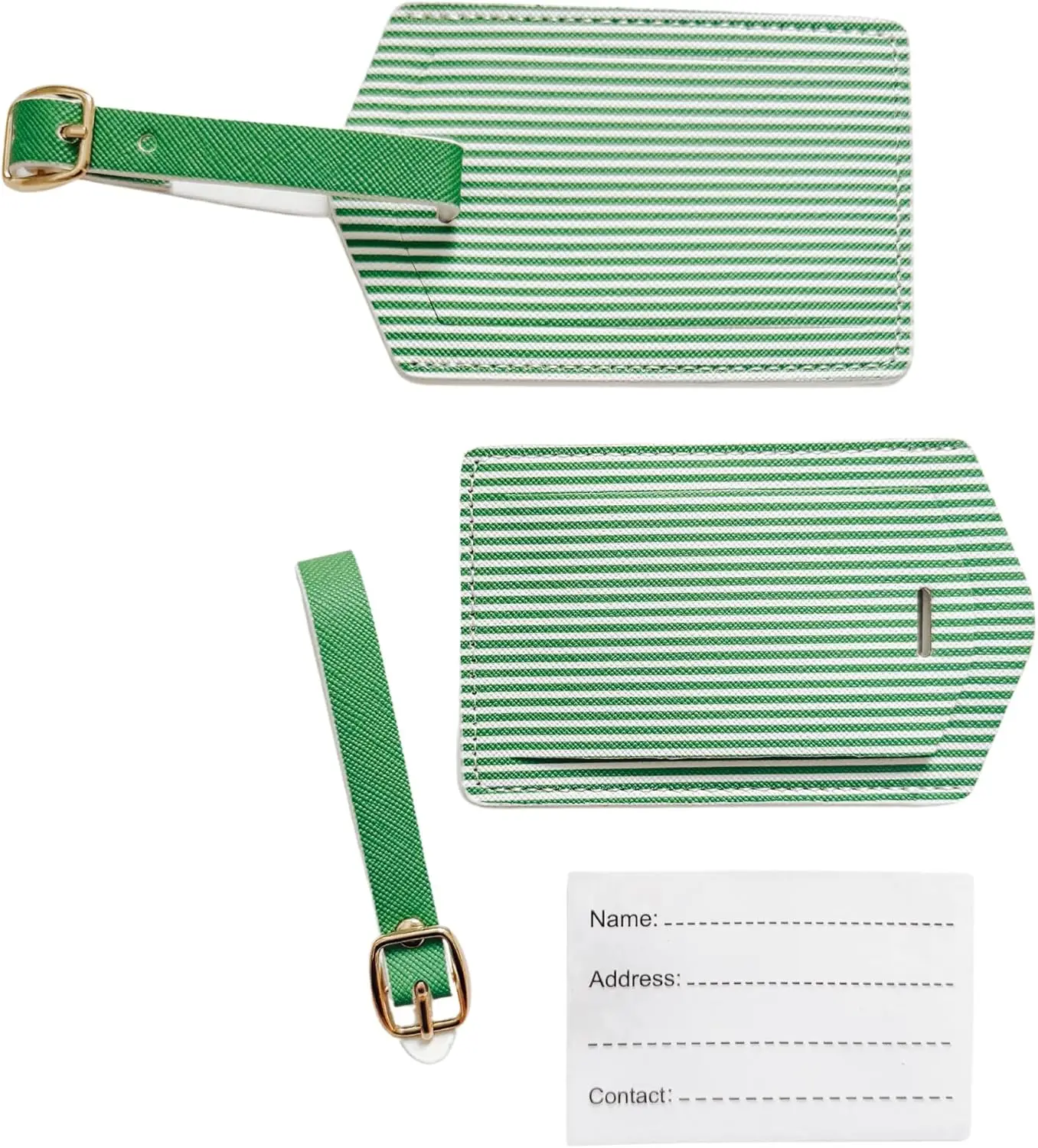 Набор из 2 багажных бирок в полоску - Фотография_2