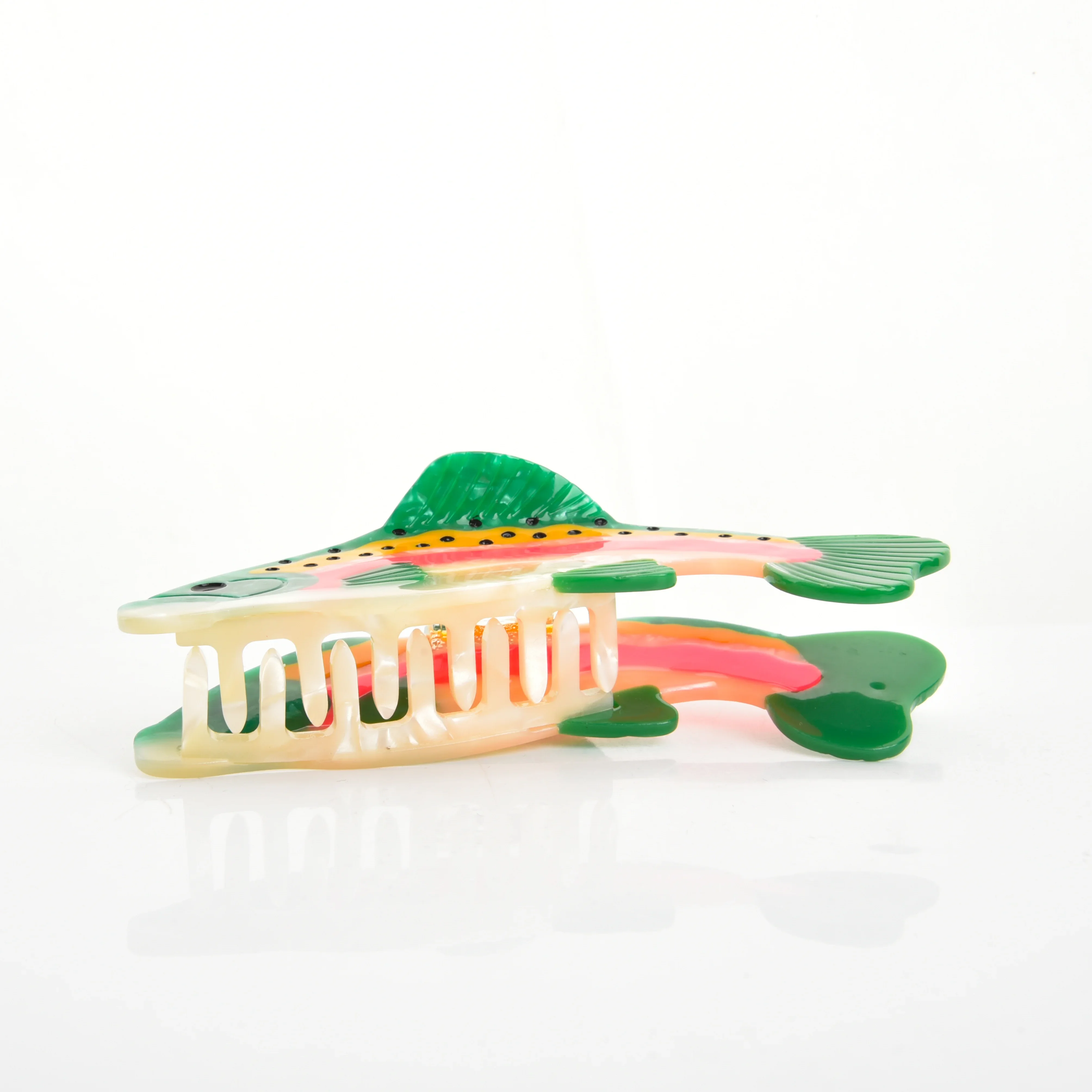 Ds 12 см, большие заколки для волос из зеленой форели - Фотография_6